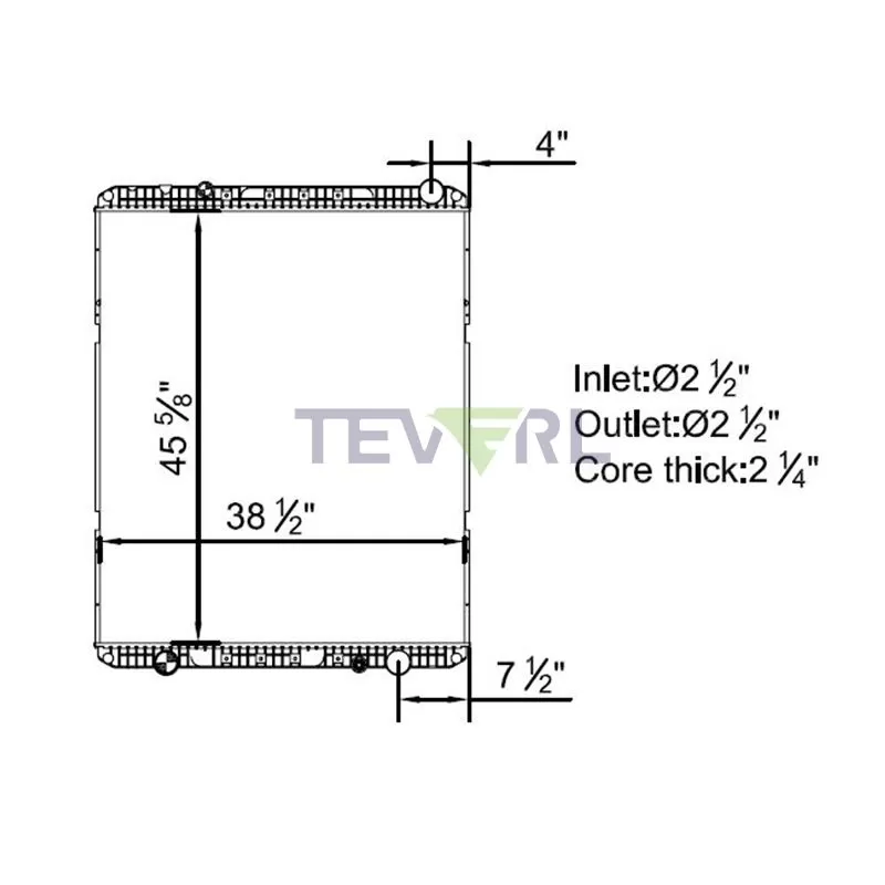 10101022 Freightliner Radiator without Oil Cooler