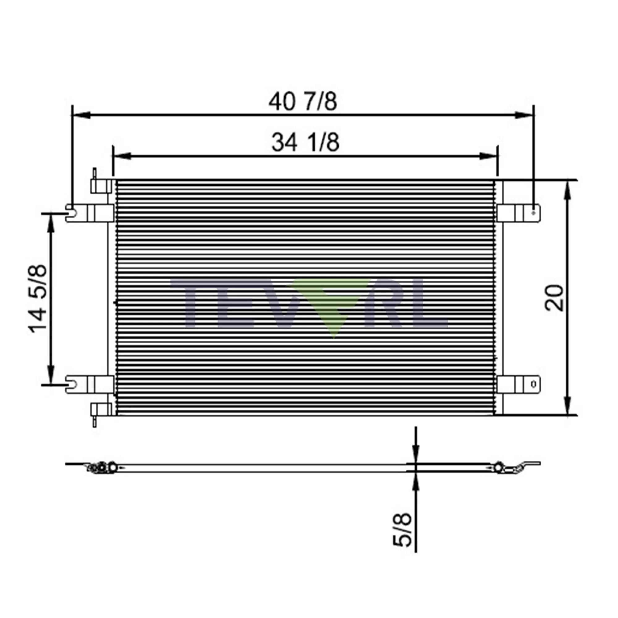 10303001 Peterbilt Kenworth Condenser