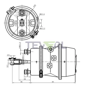 30102010 T24/30 Spring Brake Chamber 75/75mm