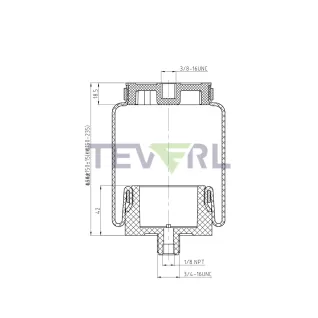 30103004 Air Spring Cabin 67770, 1S5-157, W02-358-7031