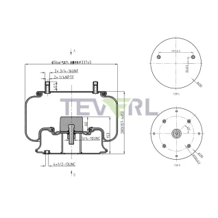 30103006 Air Spring Rolling Lobe 64254, 1R14-039, W01-358-8050