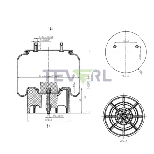 30103010 Air Spring Rolling Lobe 64638, 1R13-177, W01-455-8708