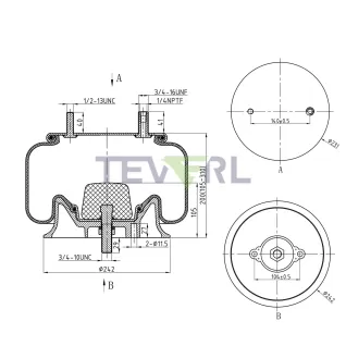 30103023 AIR SPRING 64260/1R12-095/8311