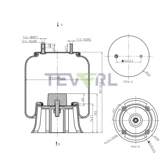 30103025 AIR SPRING 64269/1R12-092/8310