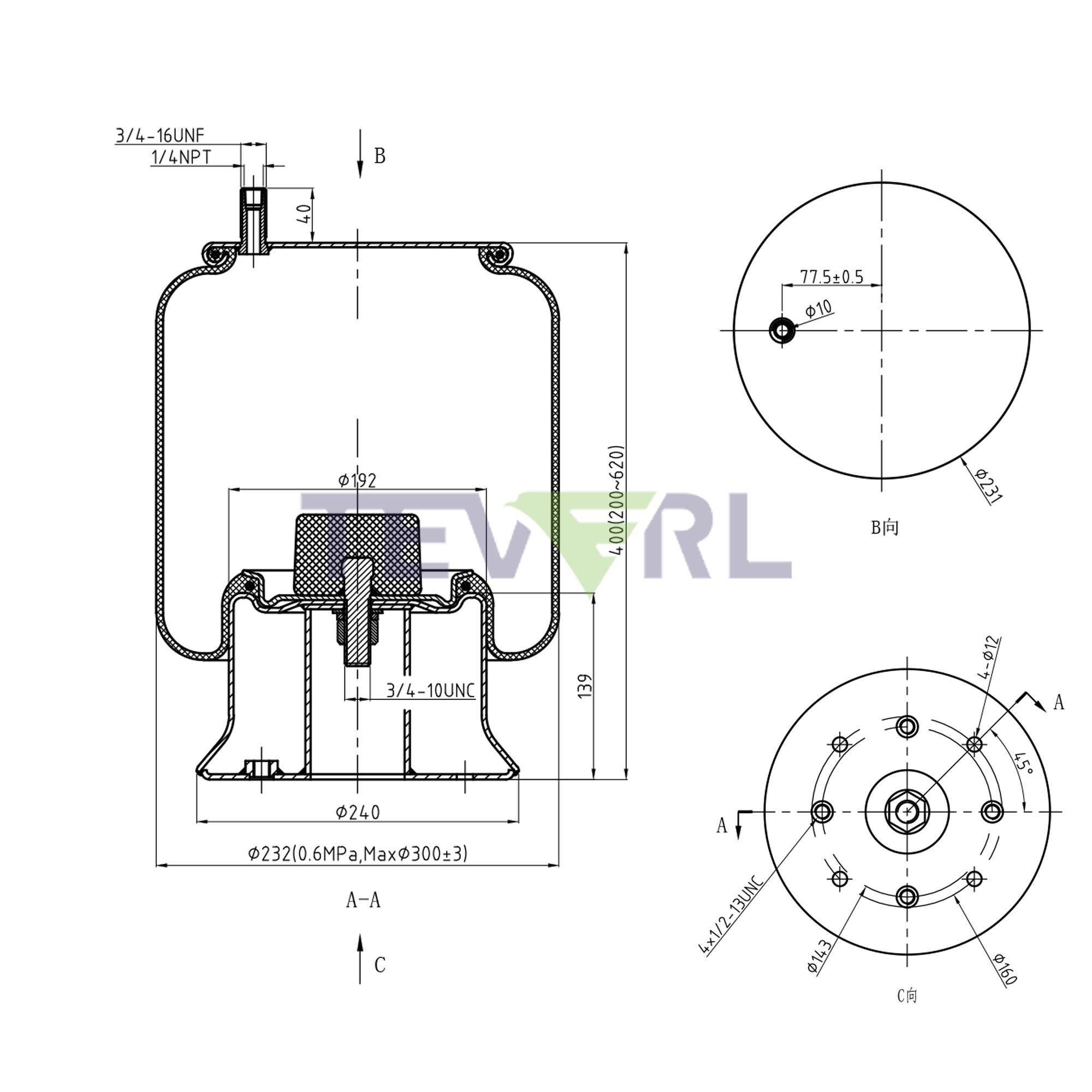 30103029 AIR SPRING 64288/1R12-375/8435