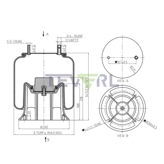 30103034 AIR SPRING 64384/1R12-256/8505