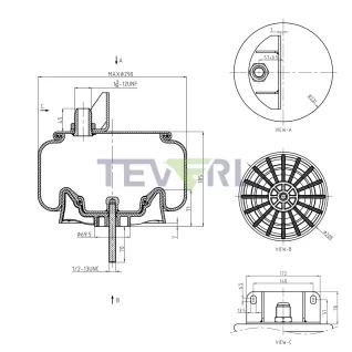 30103042 AIR SPRING 68359 W/BRACKET