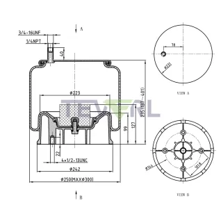 30103044 AIR SPRING 64395/1R12-367/8427