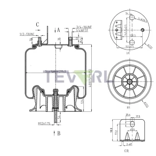 30103052 AIR SPRING 66908/1R12-432