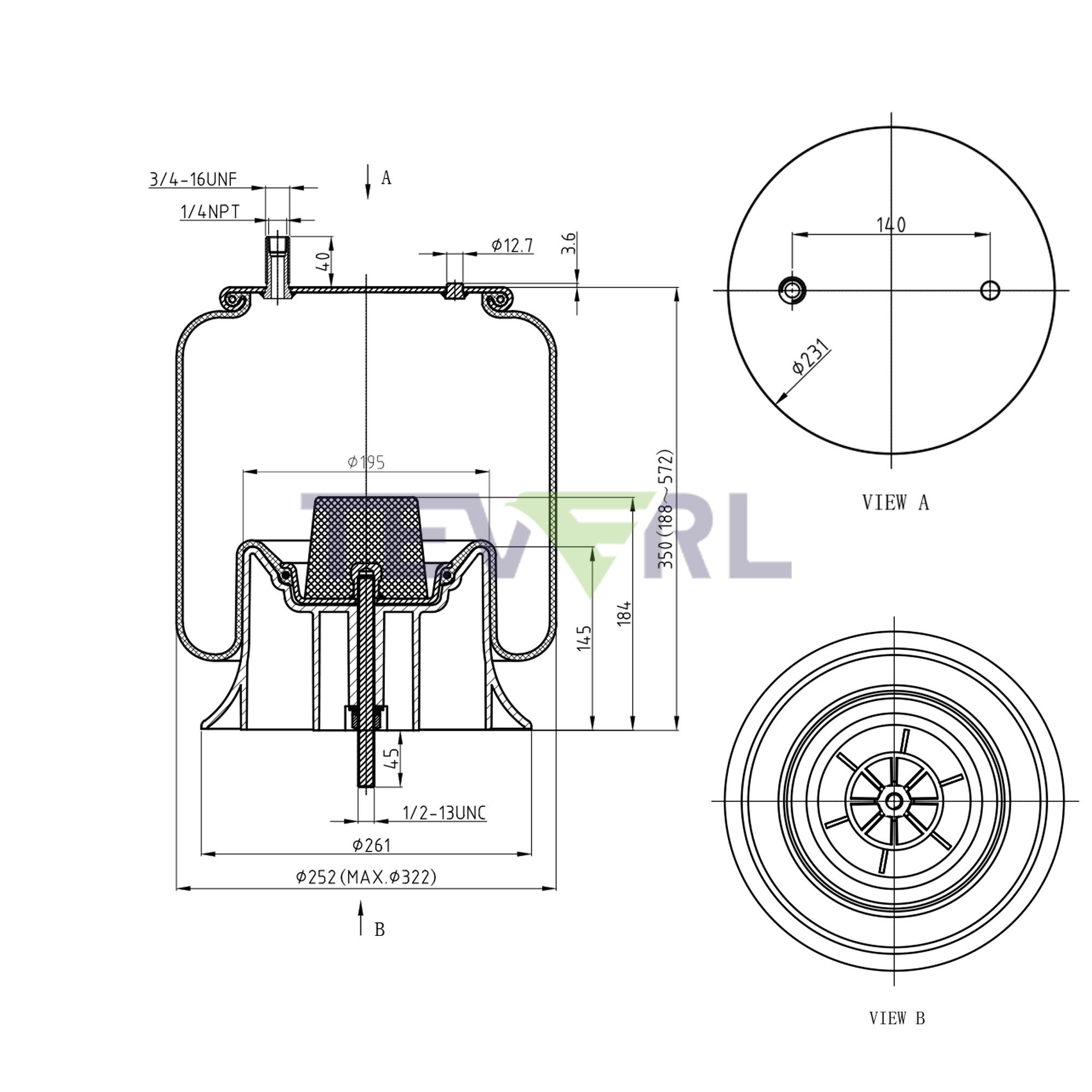 30103054 AIR SPRING 64412/1R12-532/8548