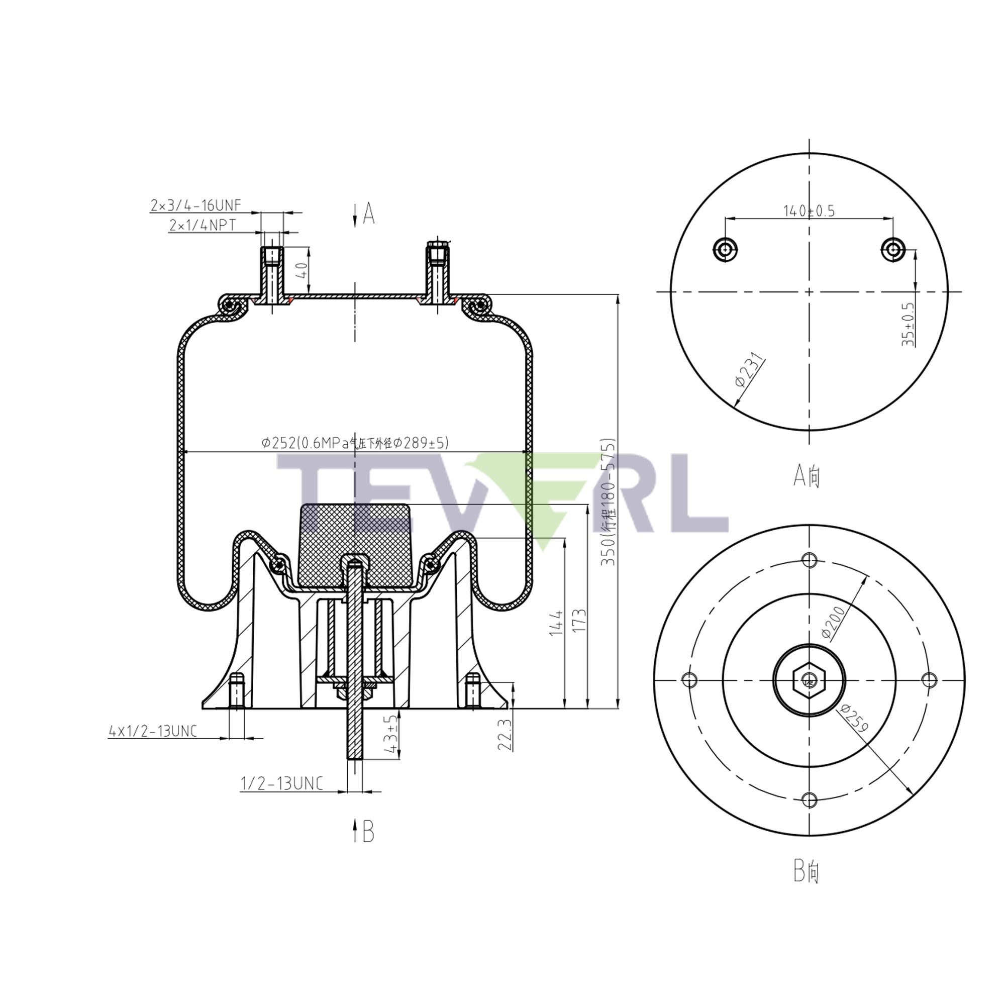 30103055 AIR SPRING 67586/SAF 90557332