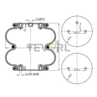 30103058 AIR SPRING 64509/2B9-239/4310