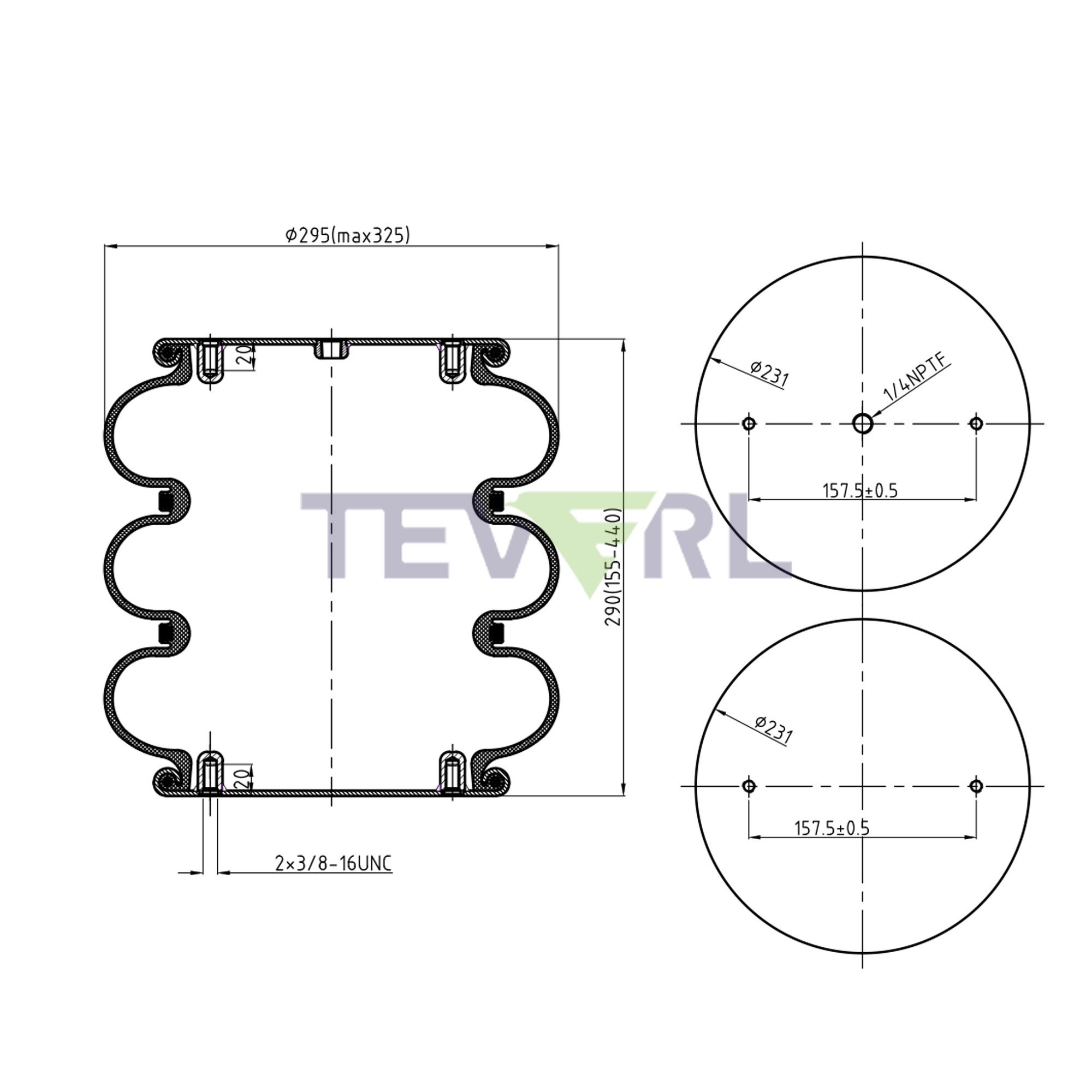 30103064 AIR SPRING 64562/3B12-300/4431