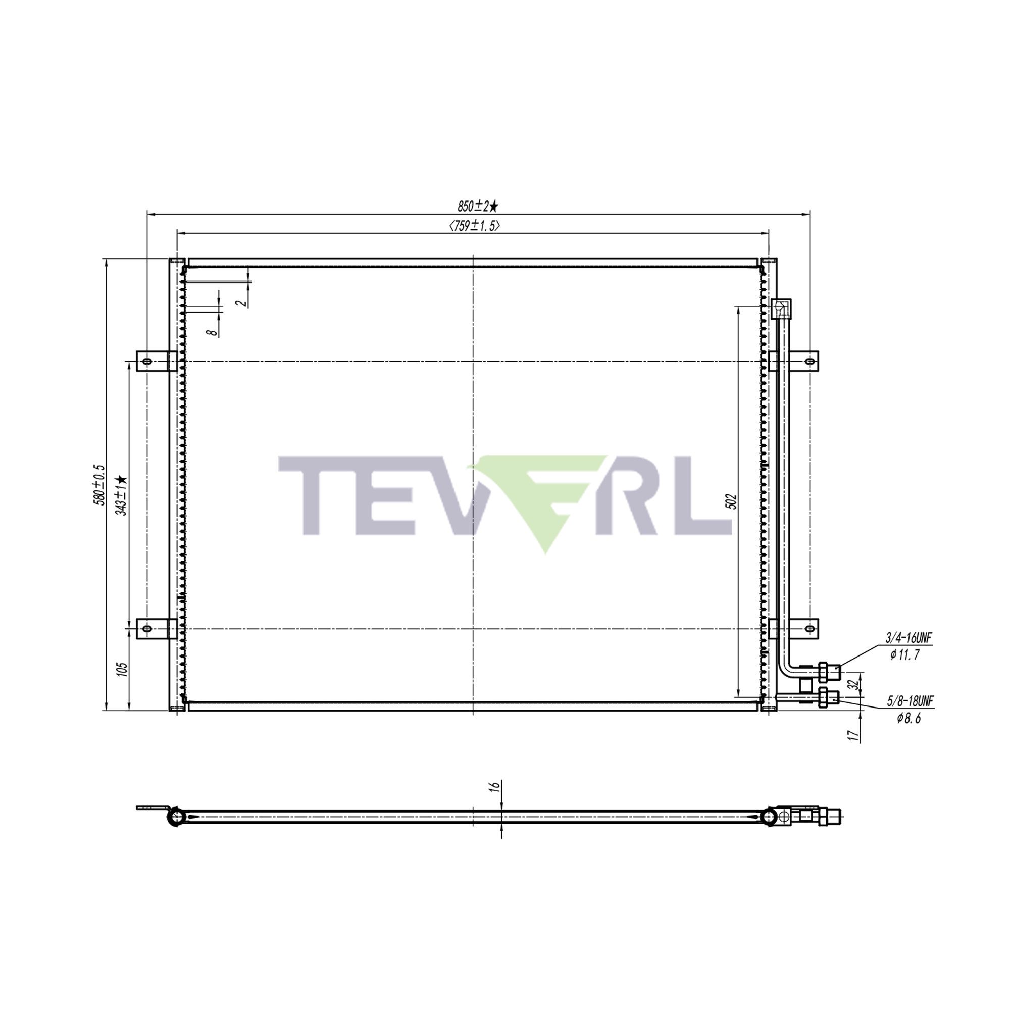10503004 1996-2005 Mack RD600 Condenser