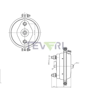 30102026 T30 Single Disc Brake Chamber