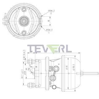 30102027 T16/24 Double Diaphragm Brake Chamber