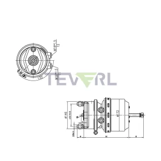 30102029 T16/24 Diaphragm Piston Brake Chamber