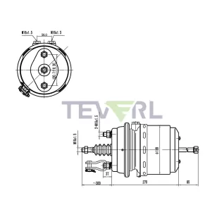 30102034 T30/30 Diaphragm Piston Brake Chamber