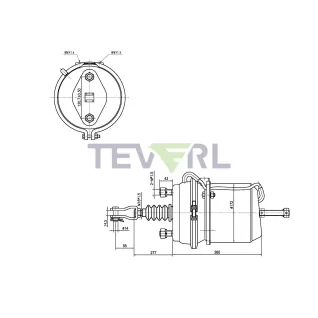 30102039 T27/24 Diaphragm Piston Brake Chamber