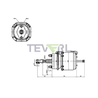 30102042 T24/30 Diaphragm Piston Brake Chamber