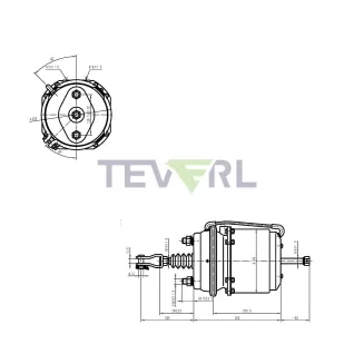 30102043 T30/30 Diaphragm Piston Brake Chamber