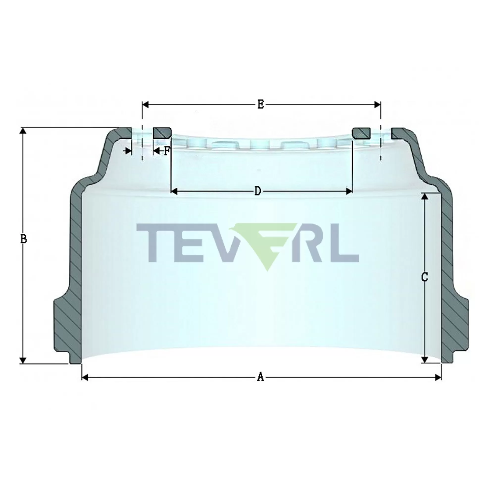 30114003 16.5 X 6" 10 Hole Balanced Drum