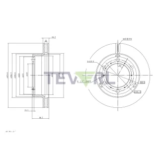 30127001 Geomet Coated Brake Rotors 14.75"X3.81"