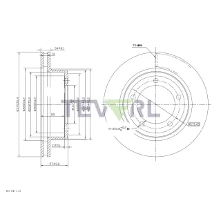 30127003 Geomet Coated Brake Rotors 14.76"X3.82"