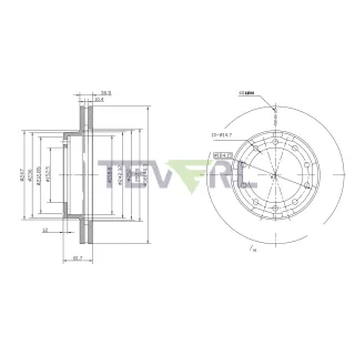 30127007 Geomet Coated Brake Rotors 15.00"X3.22"