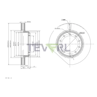 30127008 Geomet Coated Brake Rotors 15.35"X3.40"