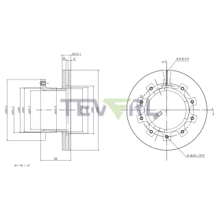 30127015 Geomet Coated Brake Rotors 16.93"X6.30"