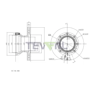 30127018 Geomet Coated Brake Rotors 12.80"X5.85"