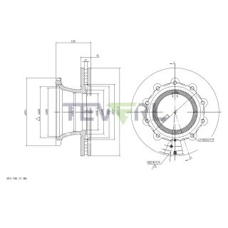 30127019 Geomet Coated Brake Rotors 14.86"X5.91"