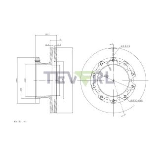 30127021 Geomet Coated Brake Rotors 17.08"X5.64"