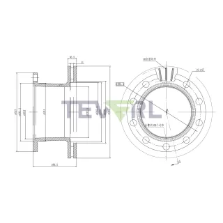 30127023 Geomet Coated Brake Rotors 15.00"X7.11"
