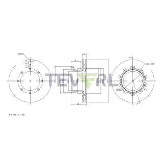 30127025 Geomet Coated Brake Rotors 16.34"X5.91"
