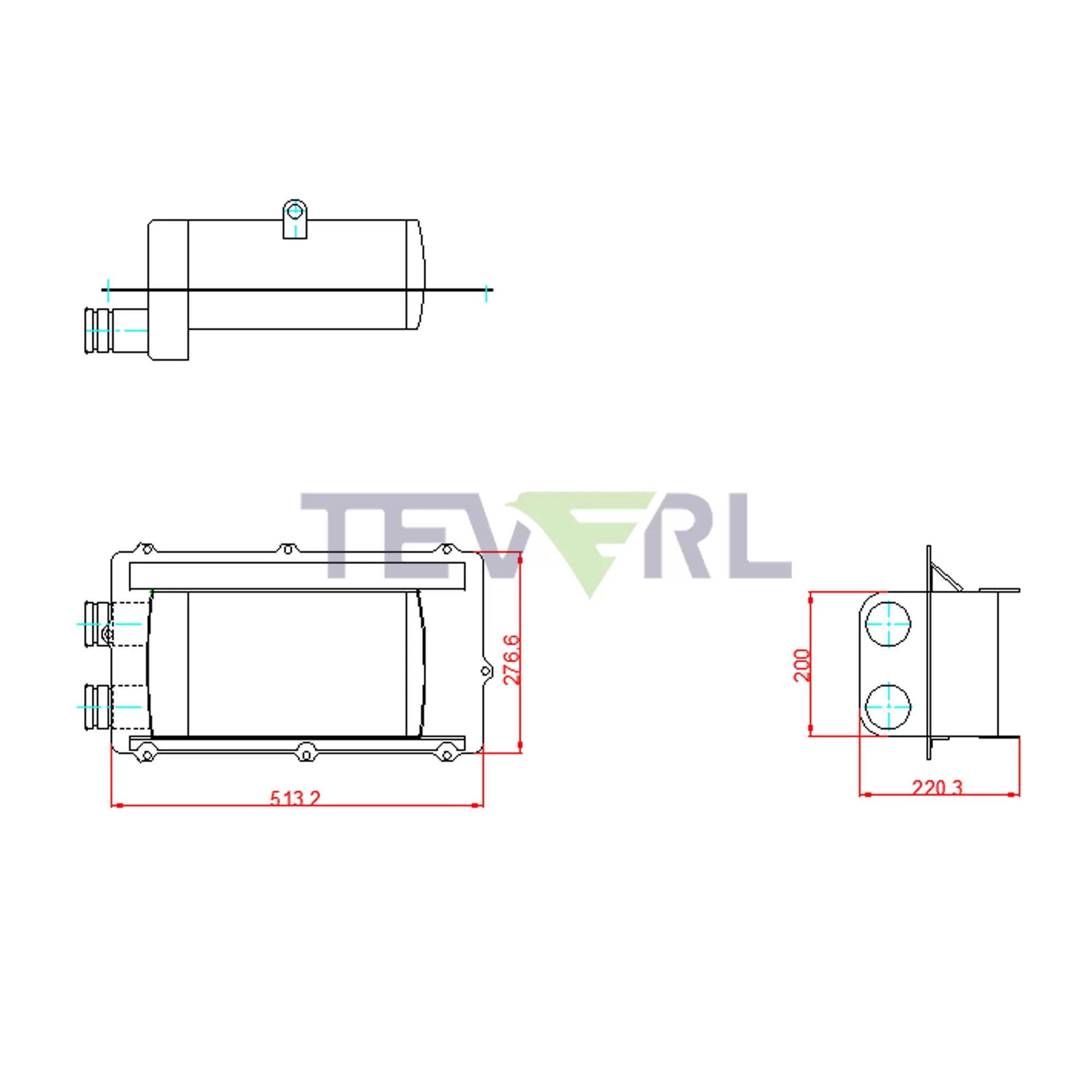 30130014 Caterpillar 3412 3208 Aftercooler 2W6593
