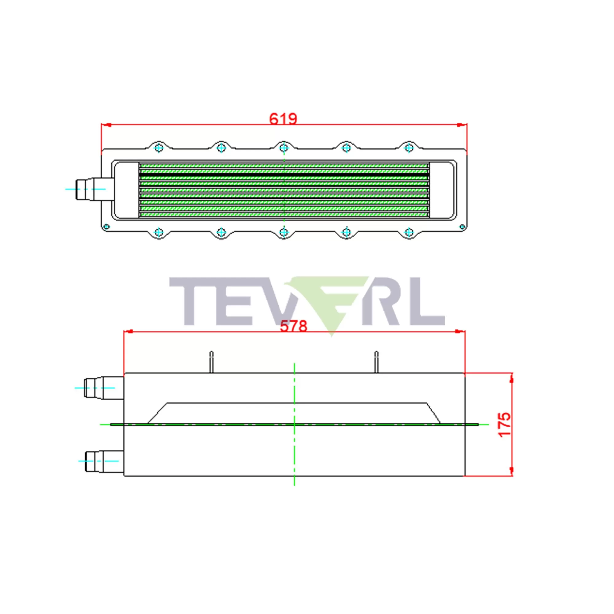 30130002 Cummins QSK38 QSK45 Aftercooler 3641079
