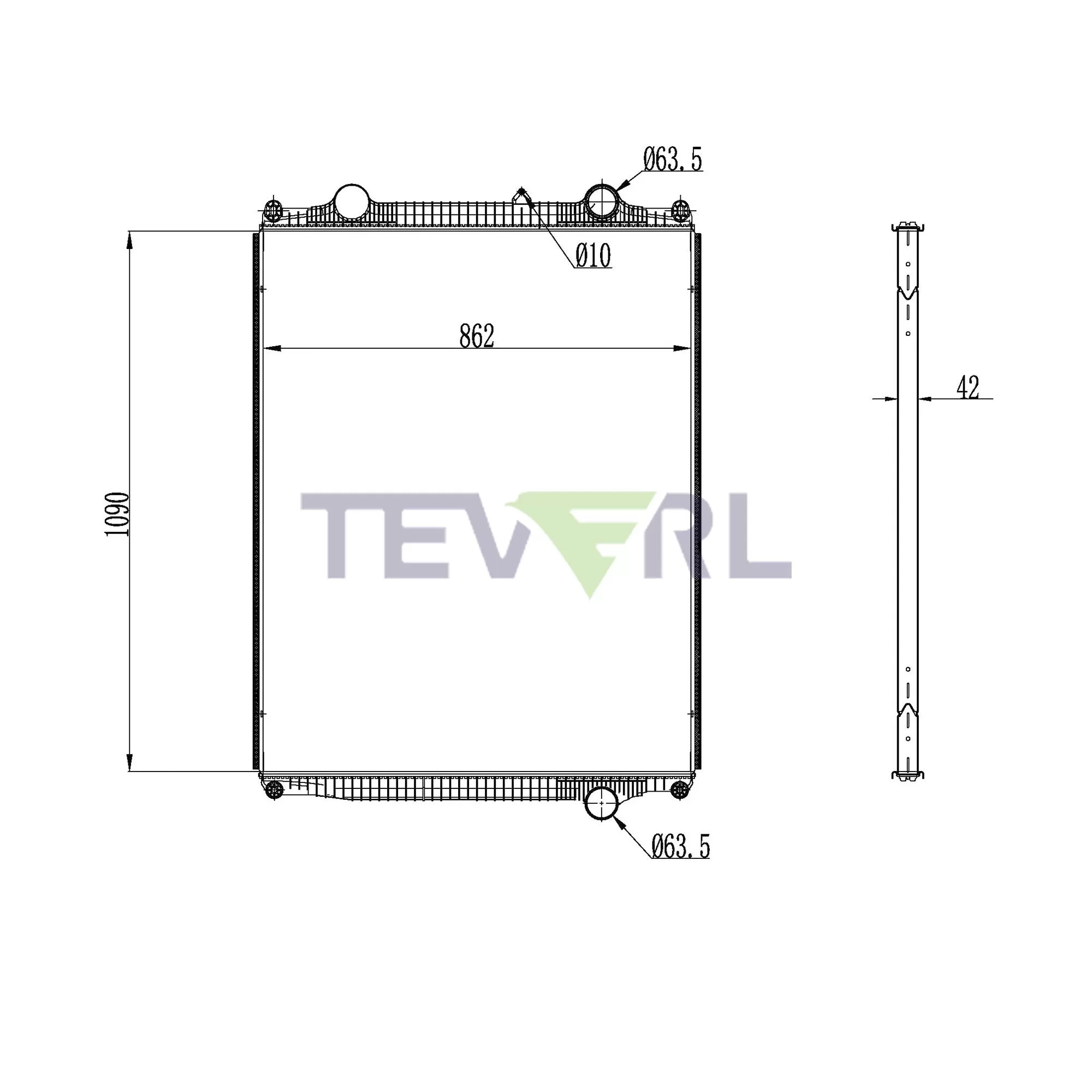 10201019 Peterbilt 579 Kenworth T680 Radiator PY091001