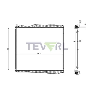 10801001 2004-up Scania R series Radiator with frame