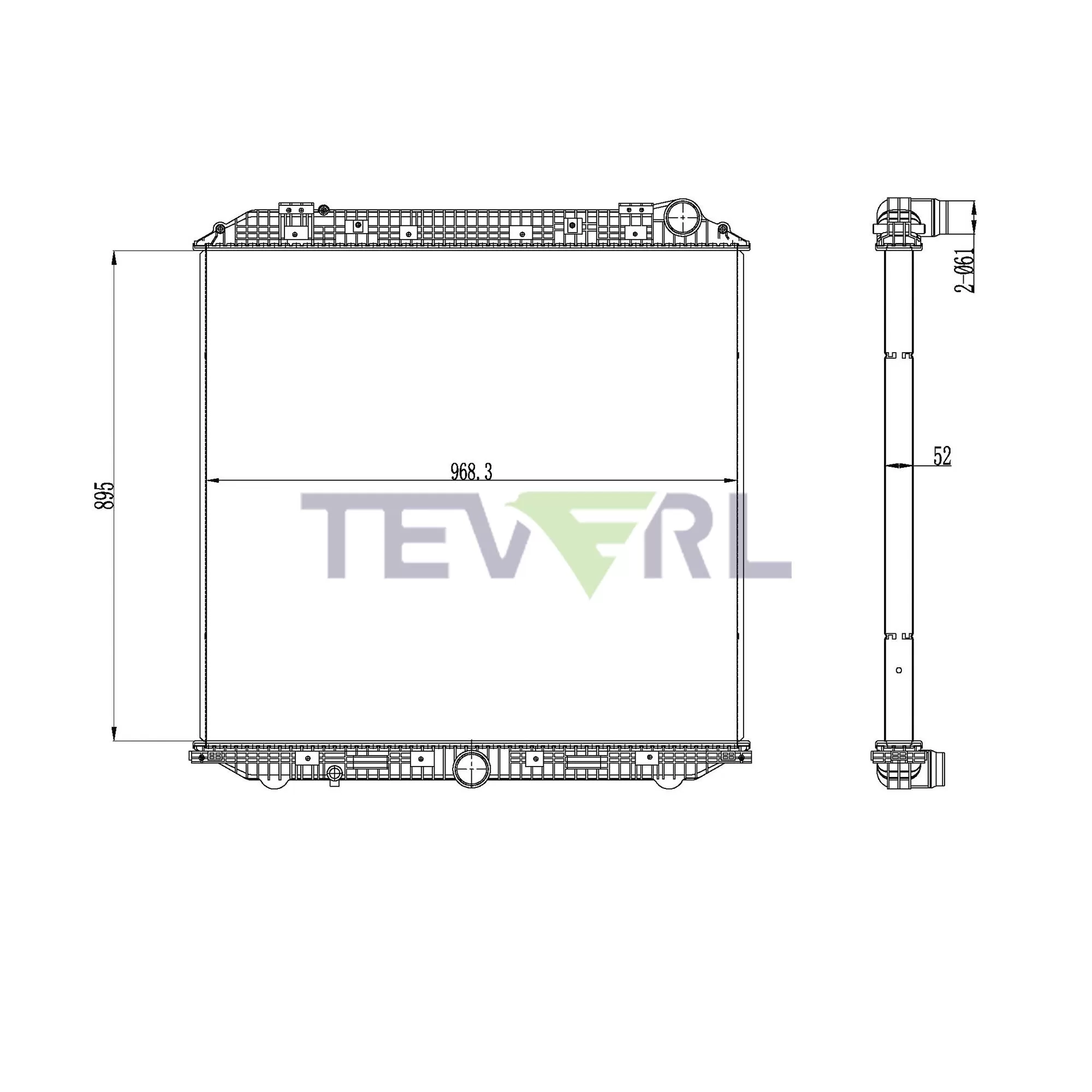 10701001 Mercedes Benz Actros MP4 Radiator 9605000801