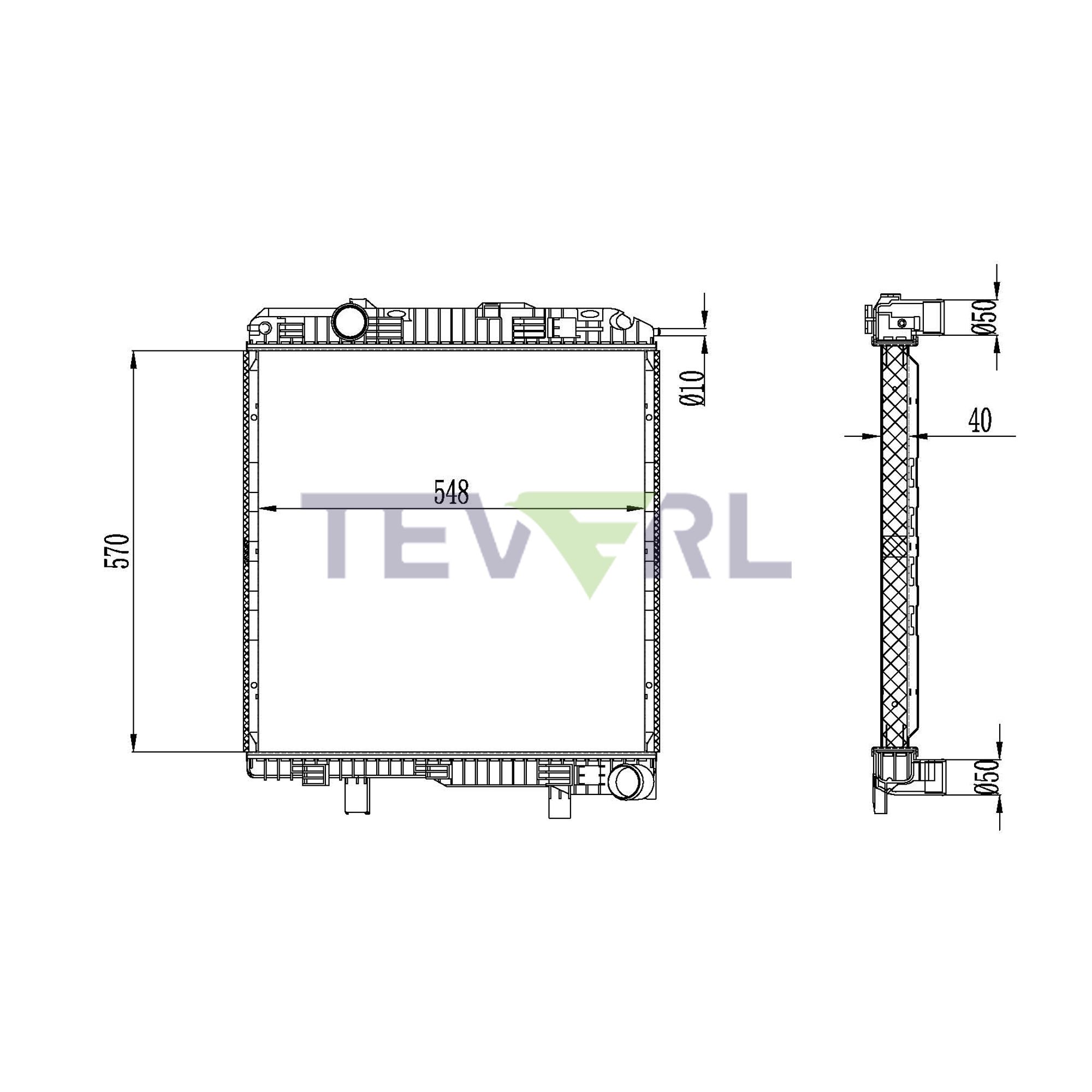 10701015 Mercedes Benz Atego Radiator 9705000403