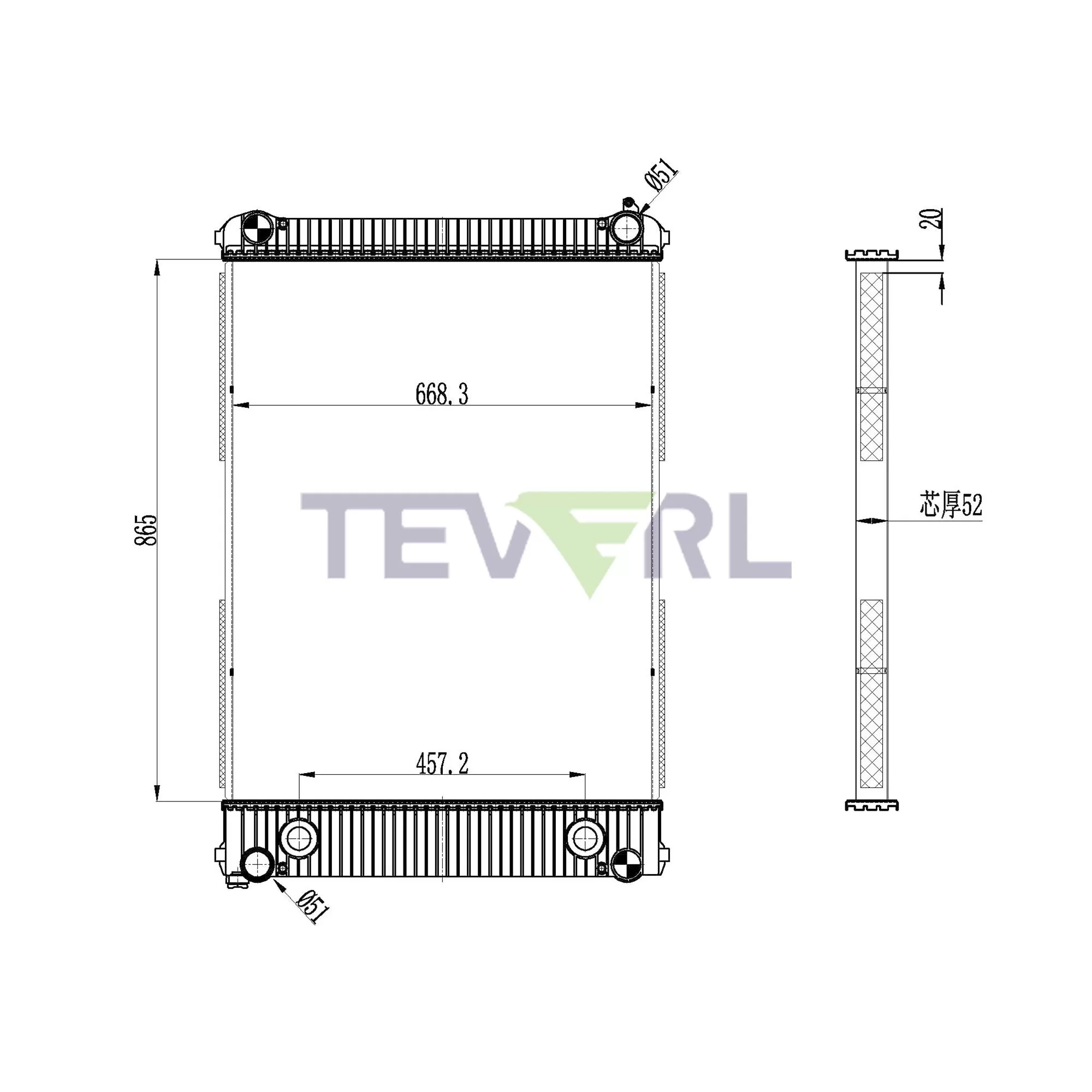 10101034 Freightliner Radiator