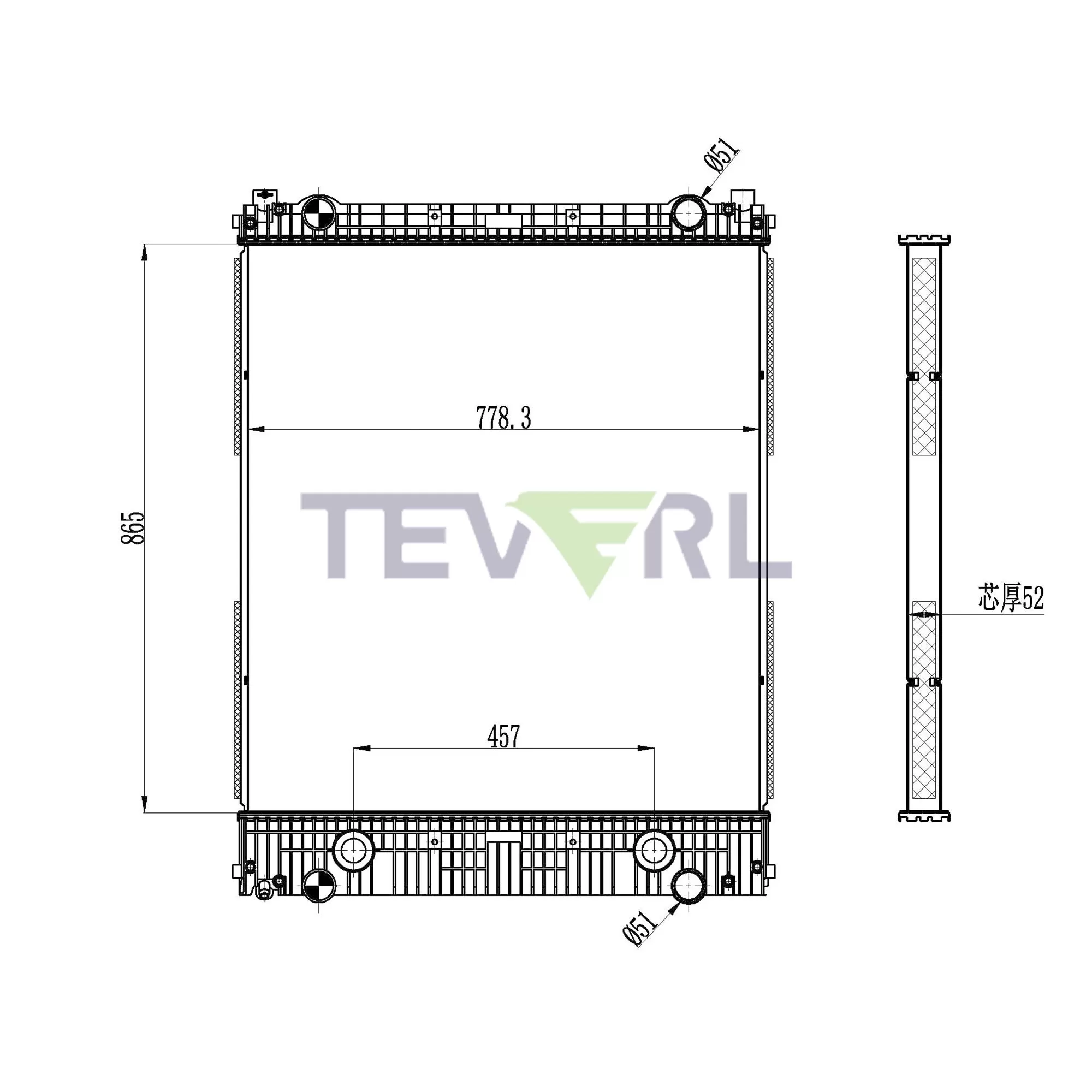 10101038 Freightliner Radiator
