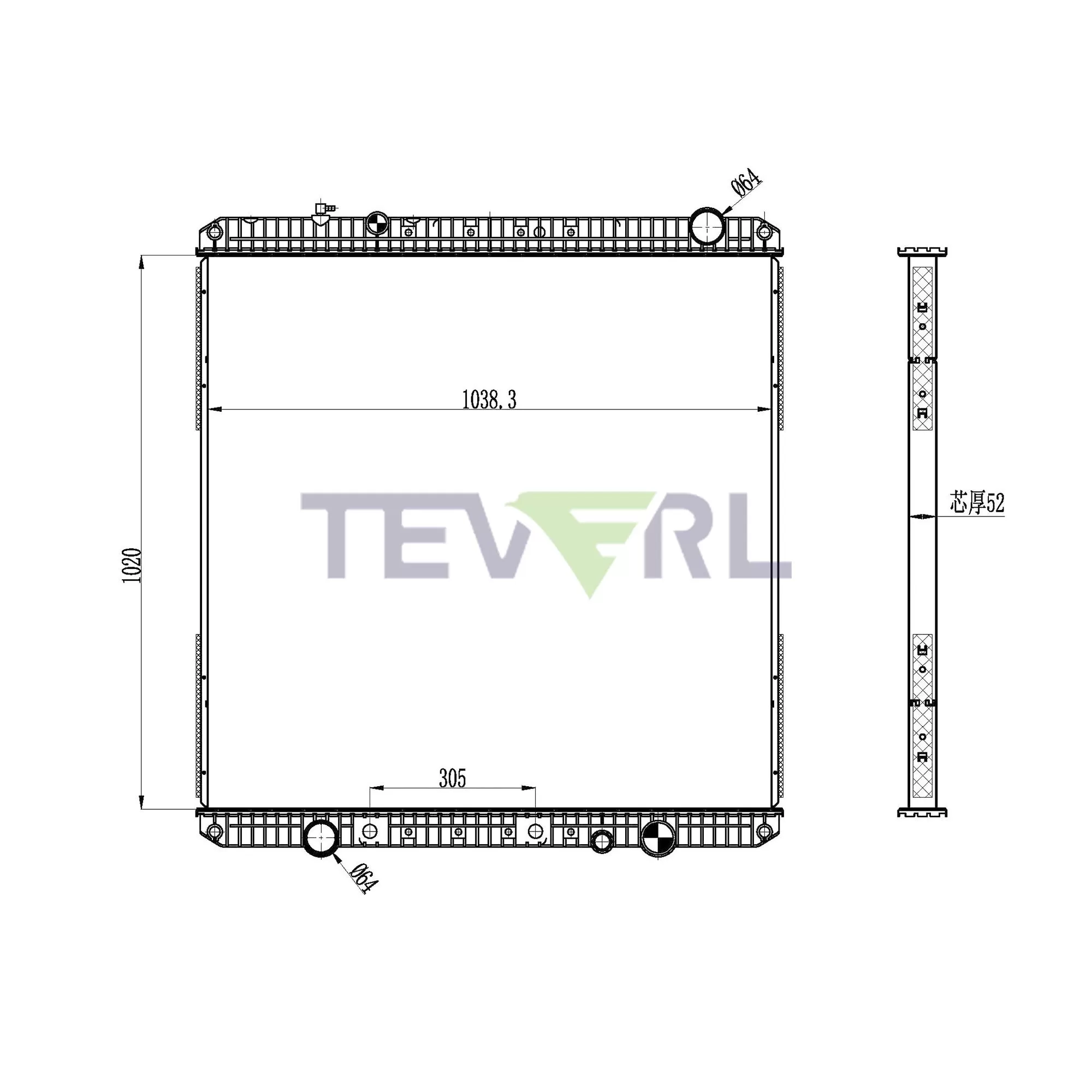 10101061 Freightliner Western Star Radiator