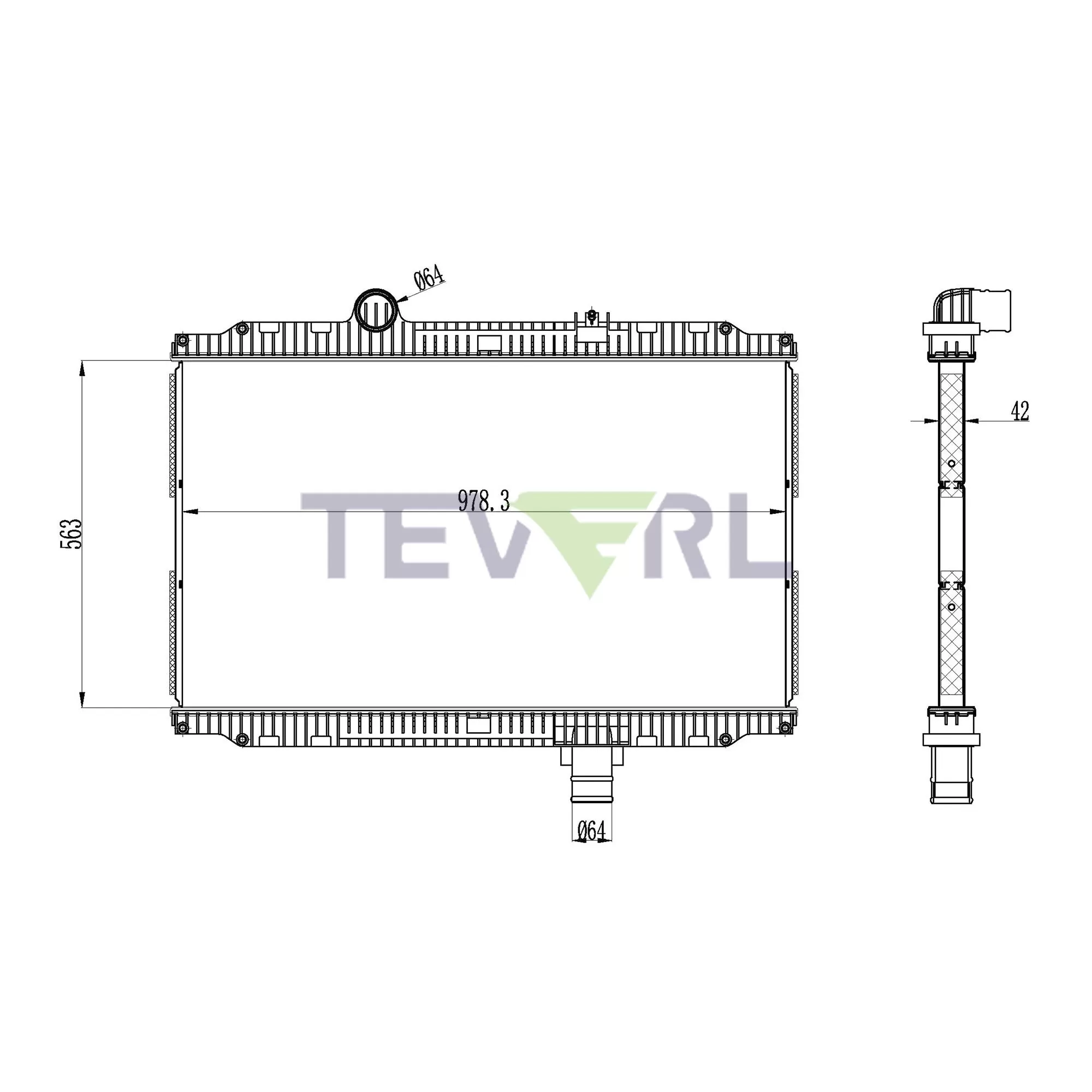 10201001 Kenworth Peterbilt Radiator