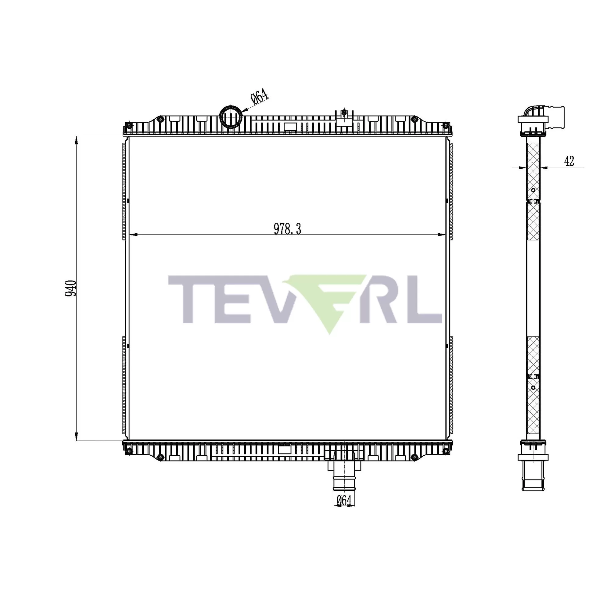 10201005 Kenworth Peterbilt Radiator