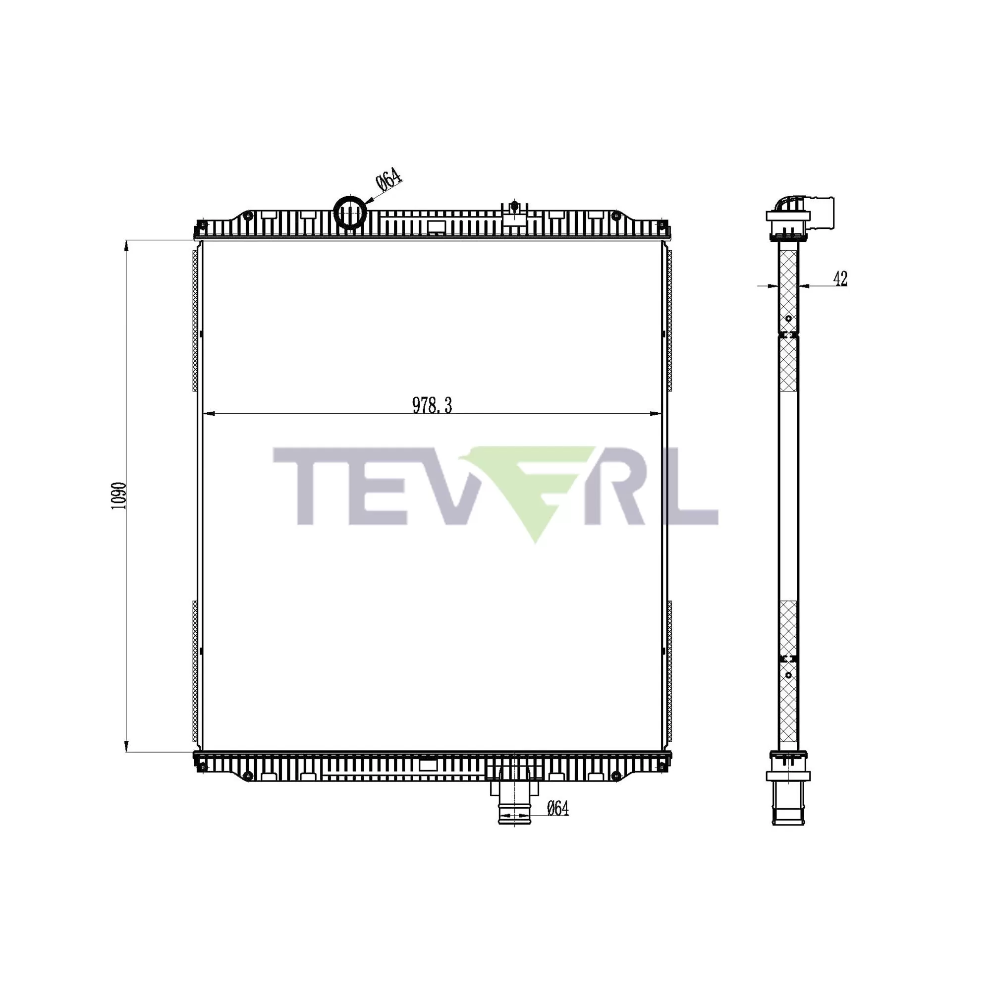 10201006 Kenworth Peterbilt Radiator