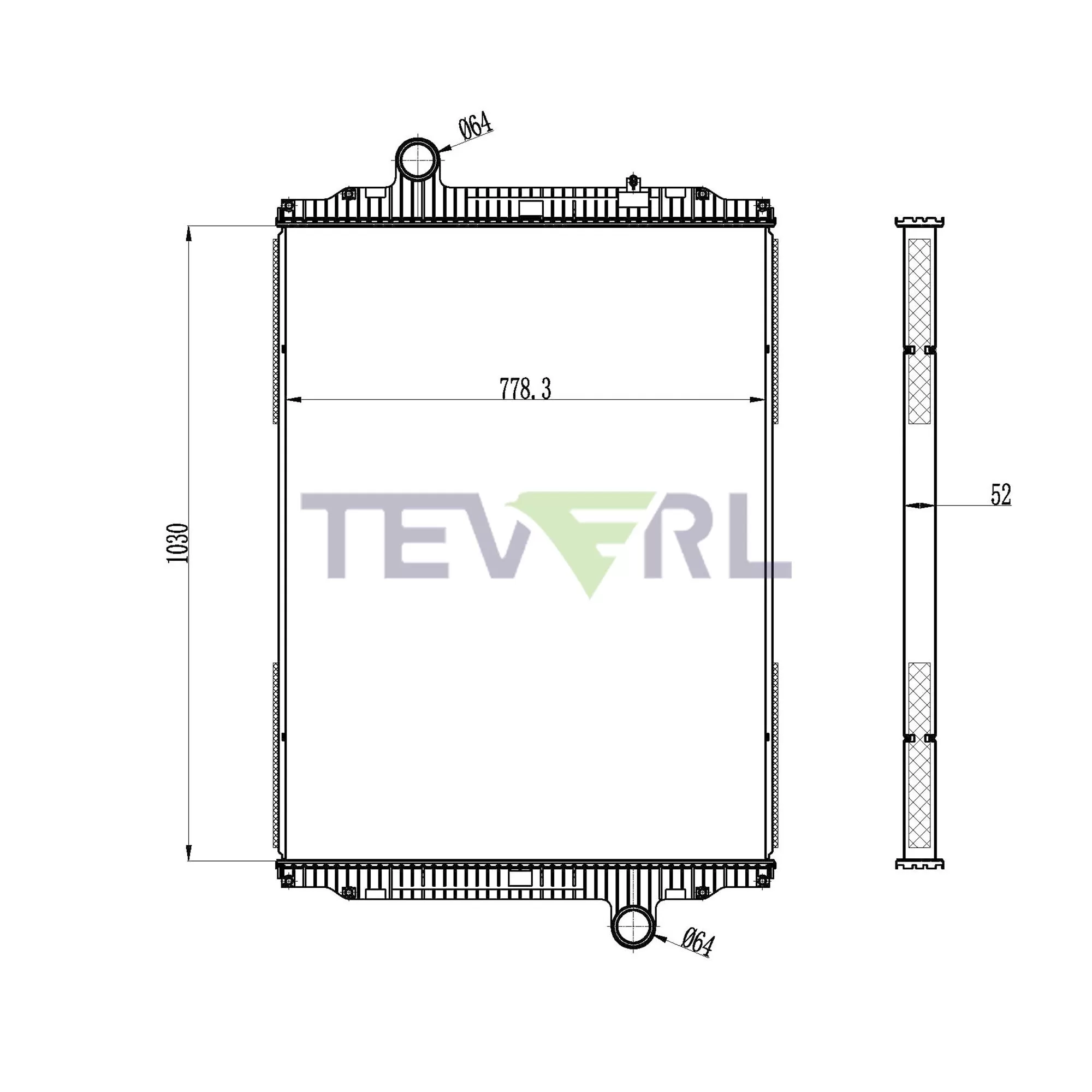 10201010 Kenworth Peterbilt Radiator