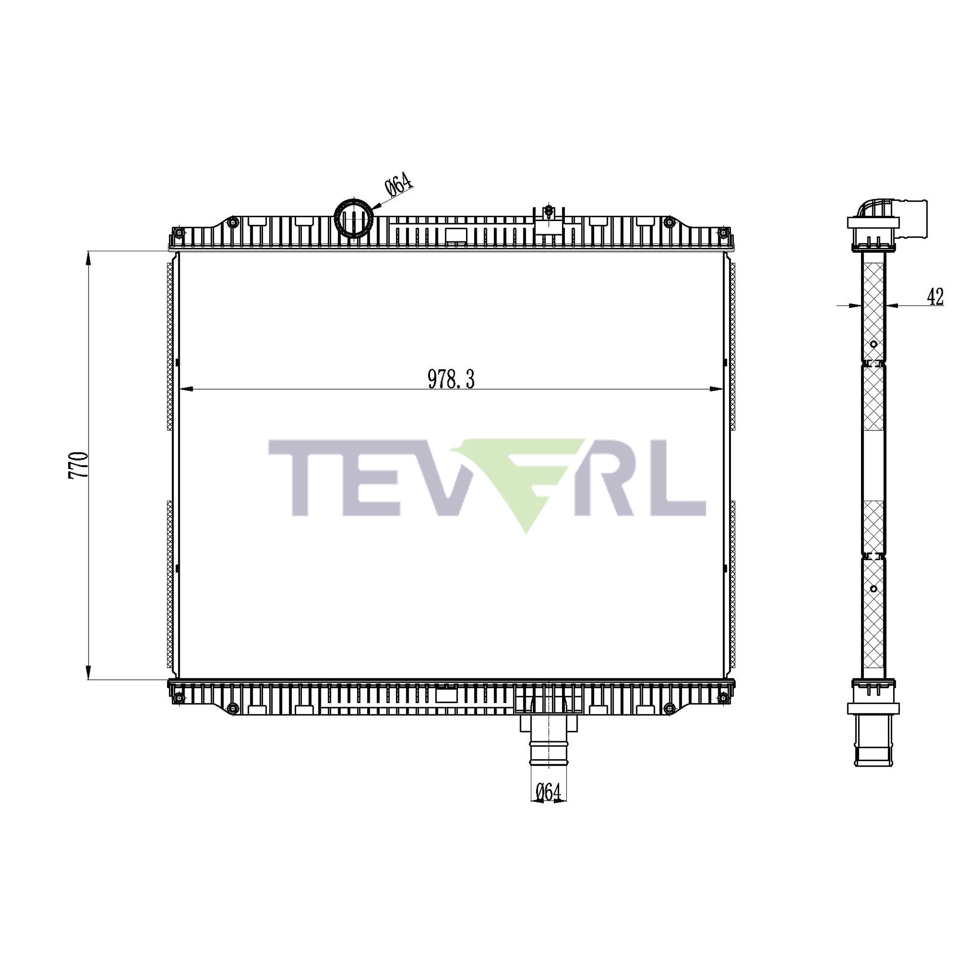 10201014 Kenworth Peterbilt Radiator
